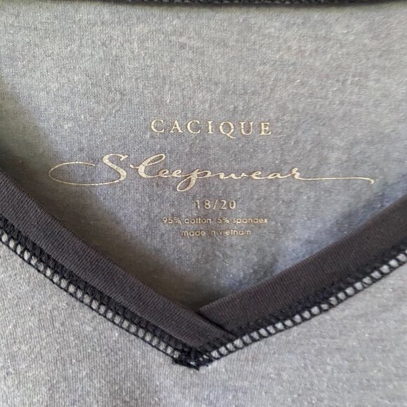 Cacique Pajama Top Women's Loungewear Sleepwear Blue Plus Size 18/20 - Picture 2 of 4